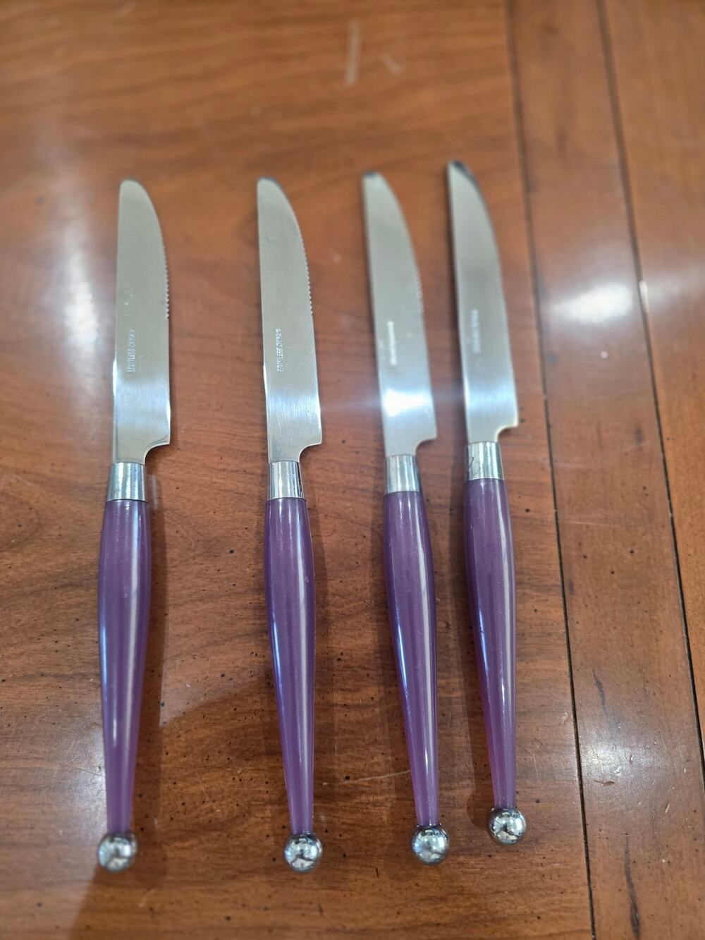 Vintage Spoons unbranded style Cambridge Fiesta set of 4 butter knives